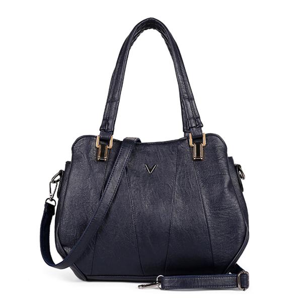 2020 Retro Women Leather Handbags Three-layer